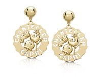 Einzelner Ohrring Chantecler Dame Logo Chantecler in Gelbgold Diamante 39934 - 39934